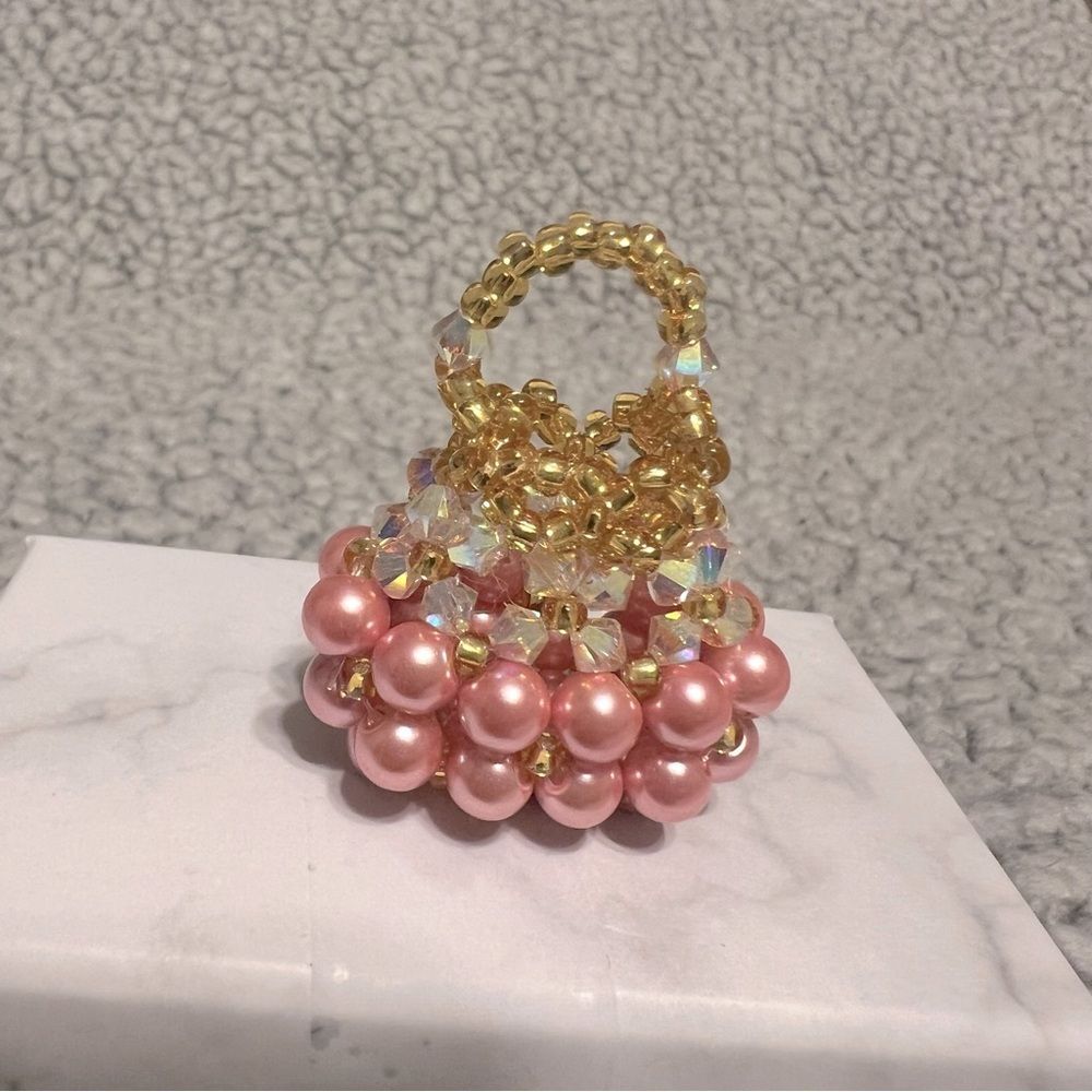 Swarovski Crystals Little Cute Pink Purse - Picture 3 of 7